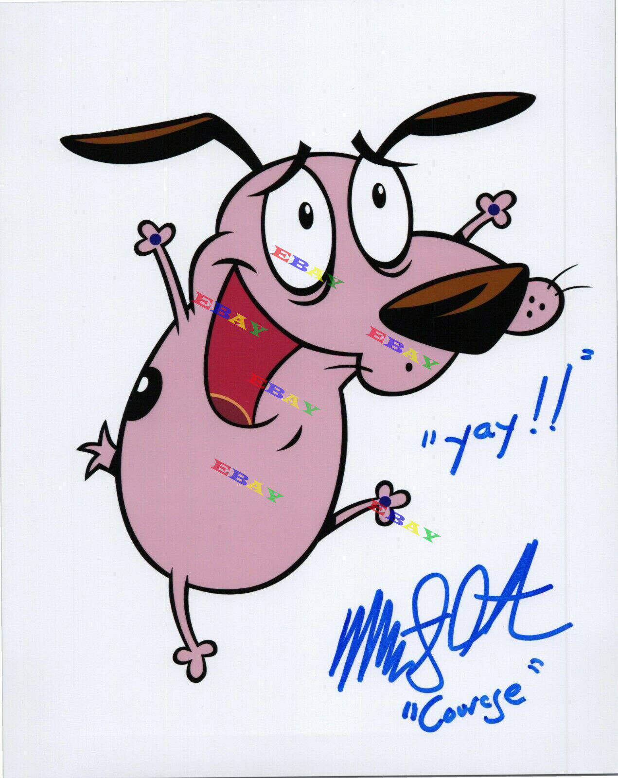 MARTY GRABSTEIN COURAGE THE COWARDLY DOG Autographed Signed Photo Poster painting Reprint