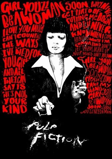 PULP FICTION MOVIE POSTER 1 - TARANTINO - Photo Poster painting QUALITY INSERT -  POST!