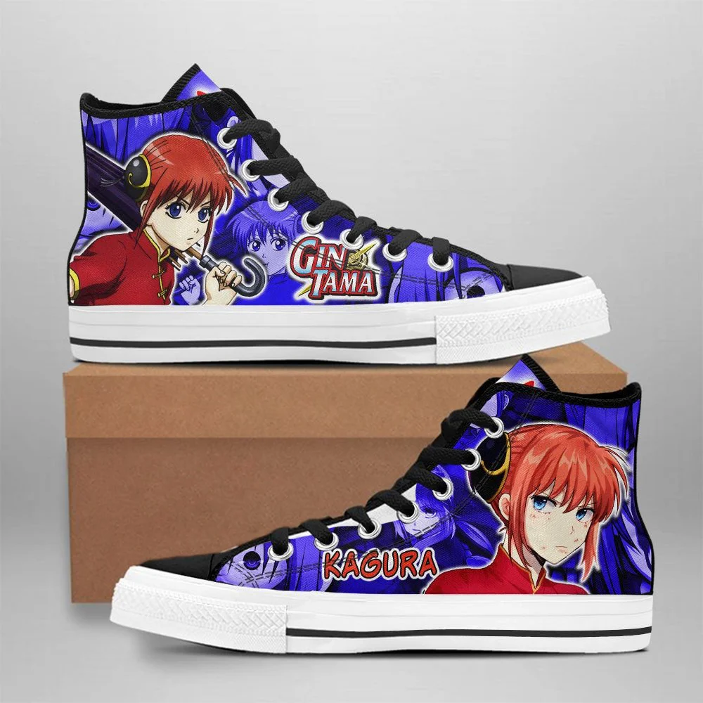 Kingofallstore - Kingofallstore - Kagura High Top Shoes Custom Gintama Anime Sneakers