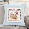 Egg Basket-Removable Pillow Case-Partial Embroidery 2 Strands 14CT Stamped Cross Stitch-33*33cm
