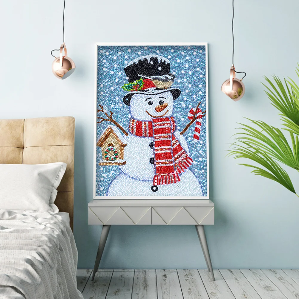 Diamond Painting - Full Crystal Rhinestone - Snowman(30*40cm)