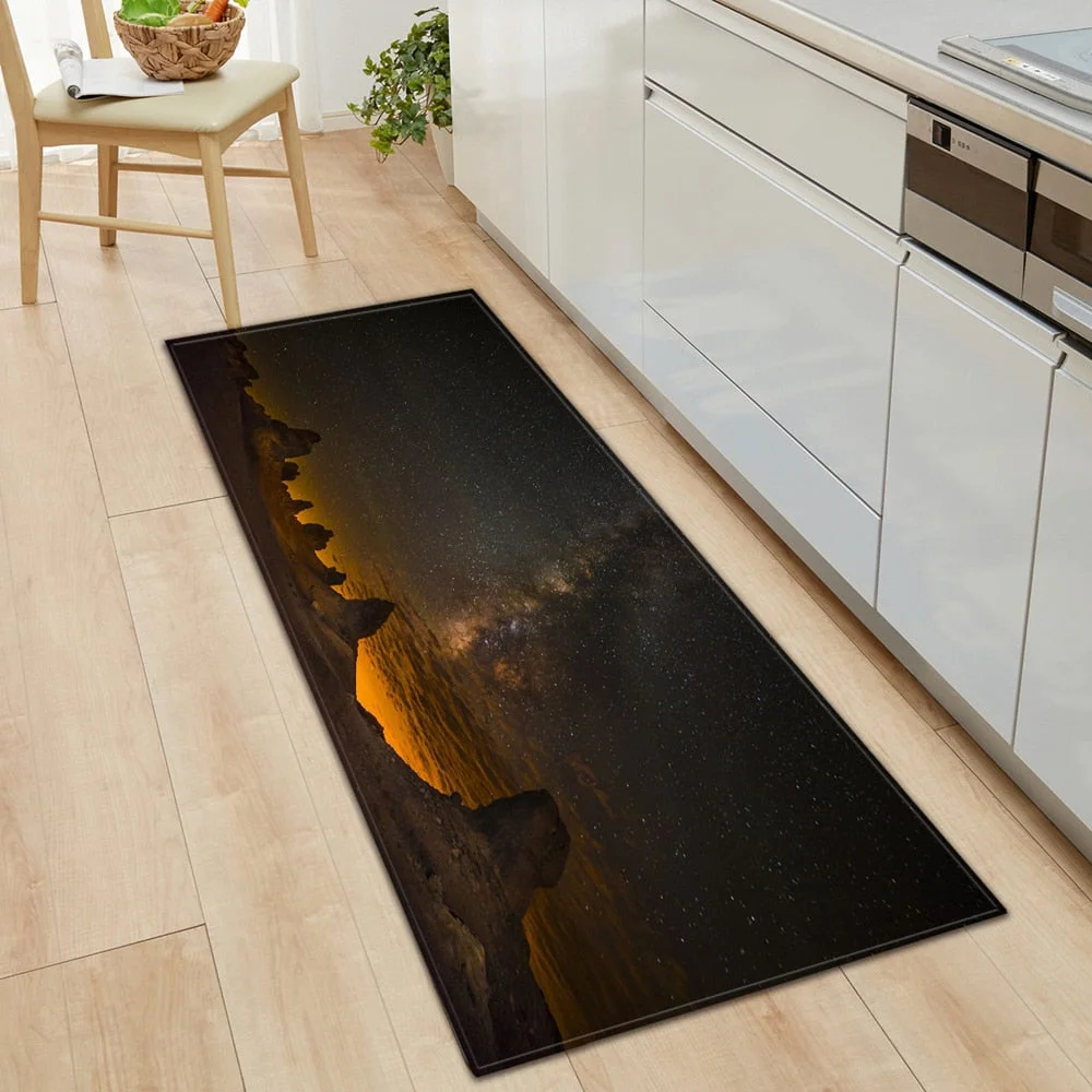 Modern Kitchen Floor Mat Microfiber Living Room Carpet Kitchen Anti-skid Mat Water-absorbent Door Mat Bedroom Decoration Carpet