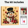 (20x20cm)Snowman Pearl Painting Art Kits With Inner Frame Pearl Gem Paintings Picture Arts Craft for Adults Beginners Home Wall Decor