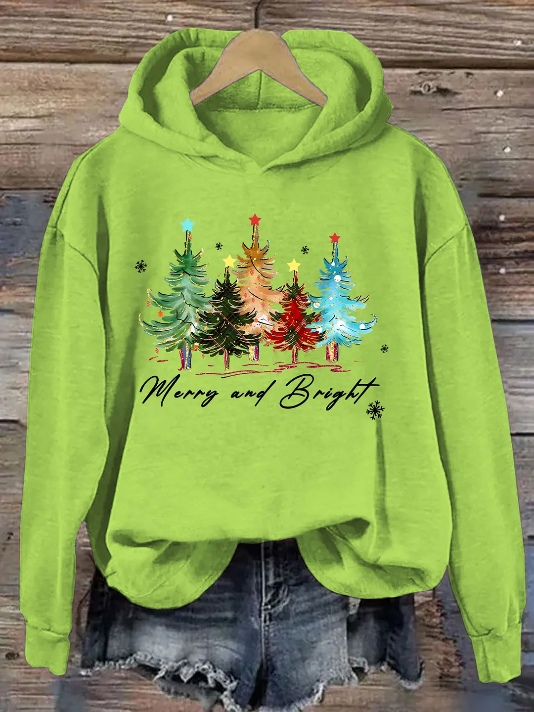 Merry And Bright Trees Hoodie