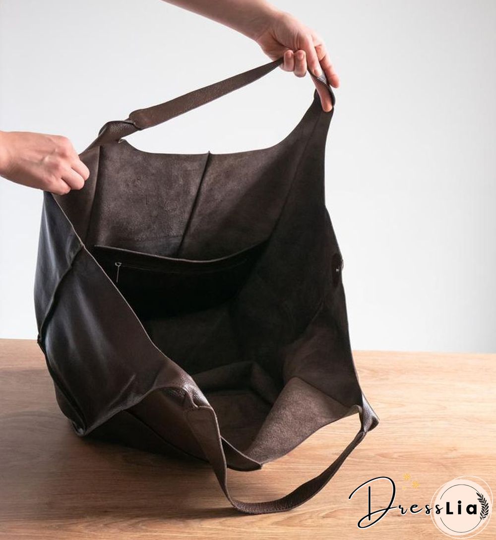 Brown Leather Womens Tote Bags School Handbags