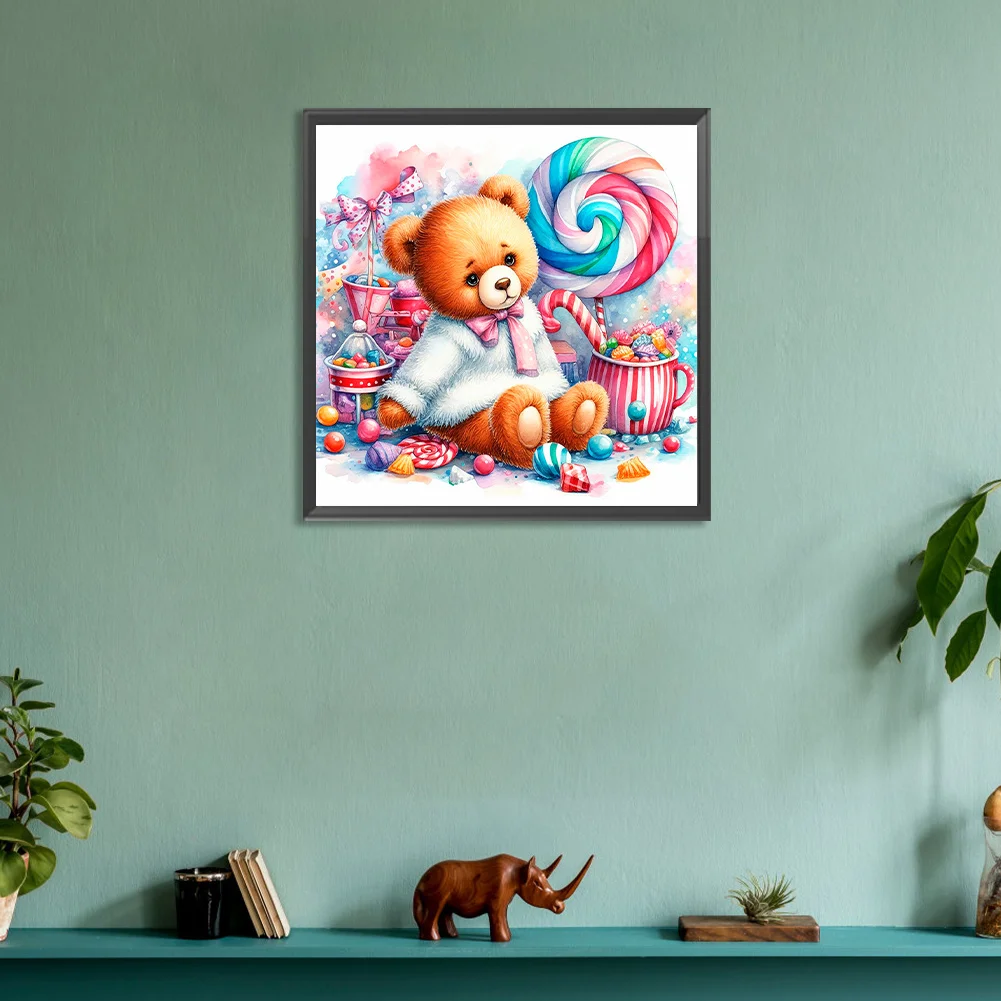Diamond Painting - Full Round Drill - Candy Bear(Canvas|30*30cm)
