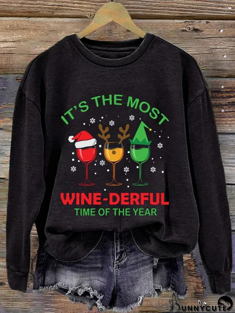 Women's Christmas It's the Most WINE-DERFUL Time of The Year Sweatshirt