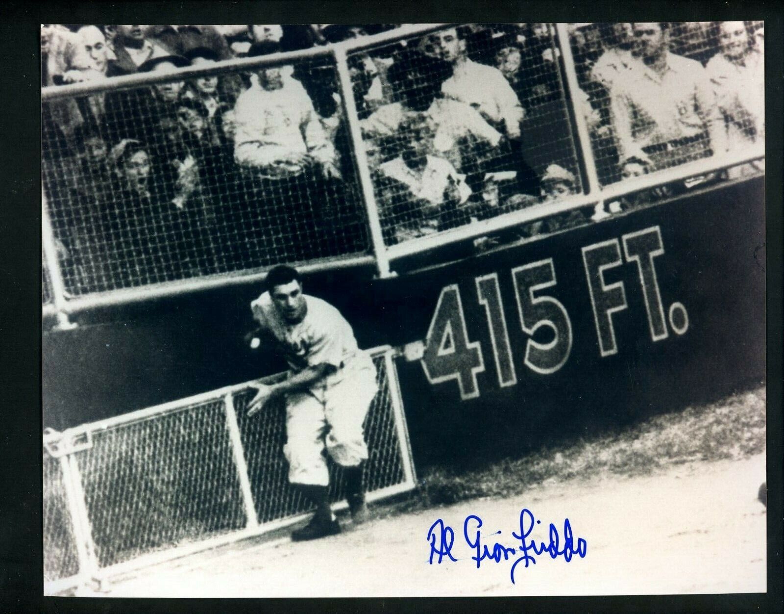 Al Gionfriddo Signed Autographed 8x10 Photo Poster painting of DiMaggio catch Brooklyn Dodgers