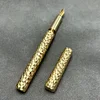 Handmade brass hammered fountain pen/ballpoint pen
