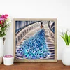 Fille en jupe habill&eacute;e - peinture au diamant de forme sp&eacute;ciale - 30 * 30cm