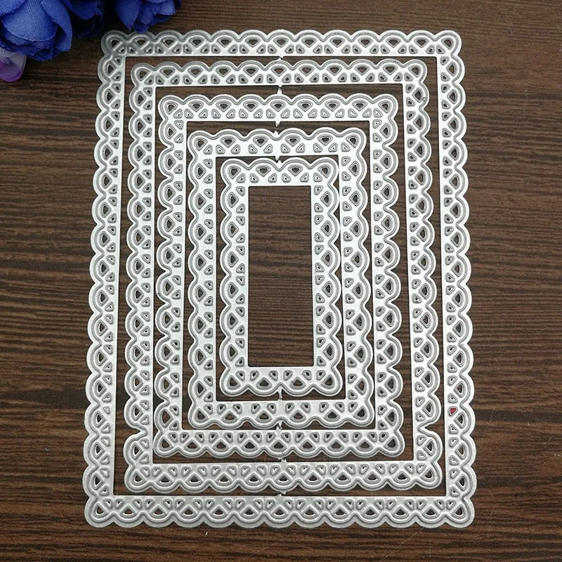 Rectangle Frame Metal Dies Scrapbooking Metal Cutting Dies Craft Stamps die Cut Embossing Card Make Stencil Frame