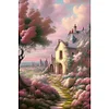 【Limited Stock Sale】(Big Size) Pink Fantasy Castle - 11CT Stamped Cross Stitch 50*75cm/19.69*29.53in