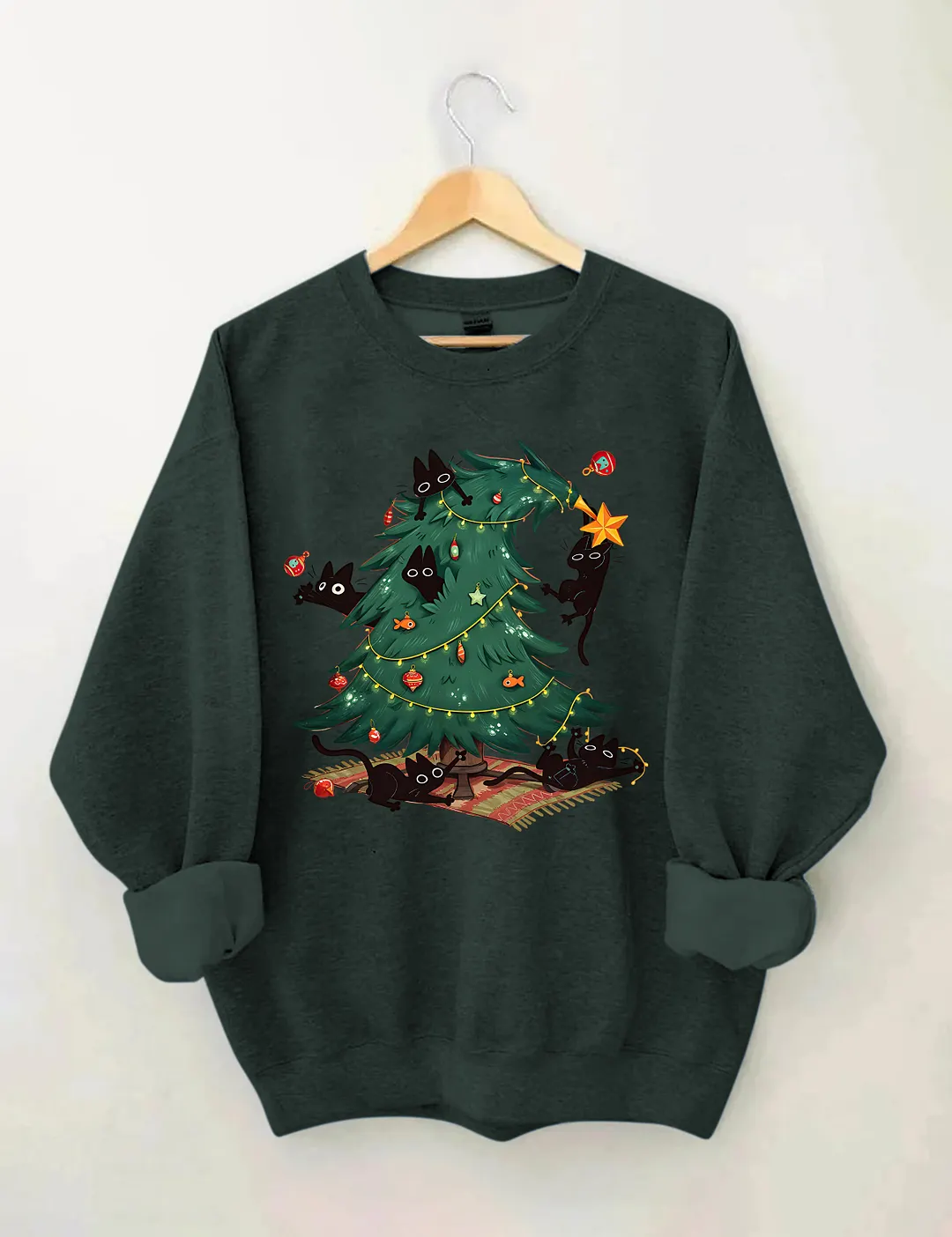 Funny Christmas Cat Sweatshirt