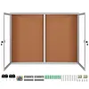 [US Local Warehouse] Enclosed Bulletin Board with Locking Door Outdoor Bulletin Board Aluminum Frame Wall Display Case Weatherproof for  Office Commercial Hospital Etc