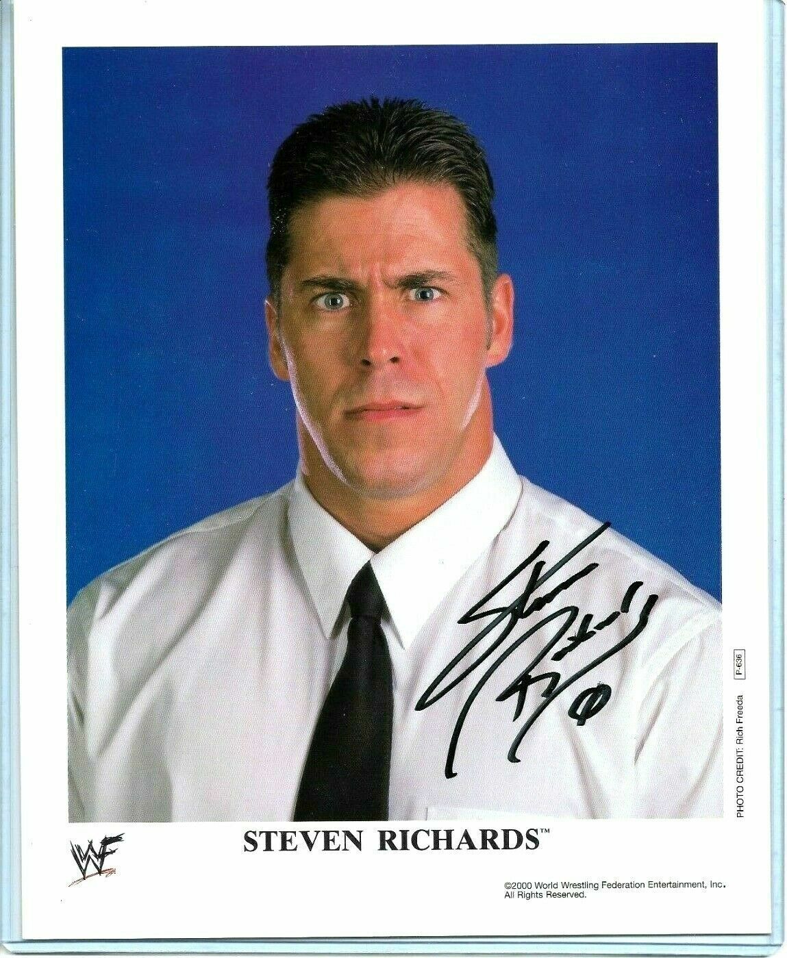 WWE STEVEN RICHARDS P-636 HAND SIGNED AUTOGRAPHED 8X10 PROMO Photo Poster painting WITH COA