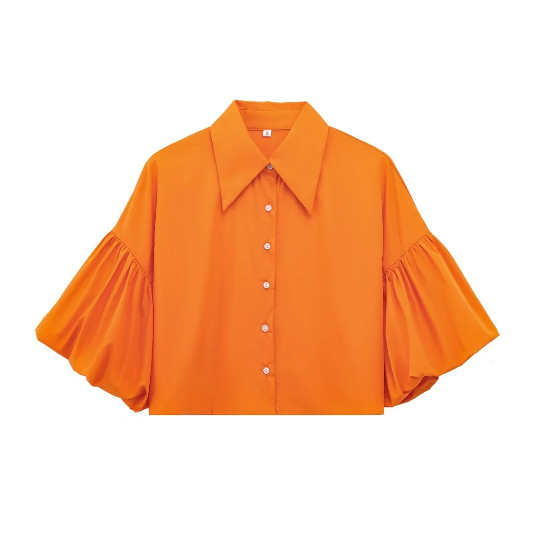 Nigikala Nigikala Sleeves Loose Open-Sleeve Shirt Top 2025 Spring New Women's Clothing E48720