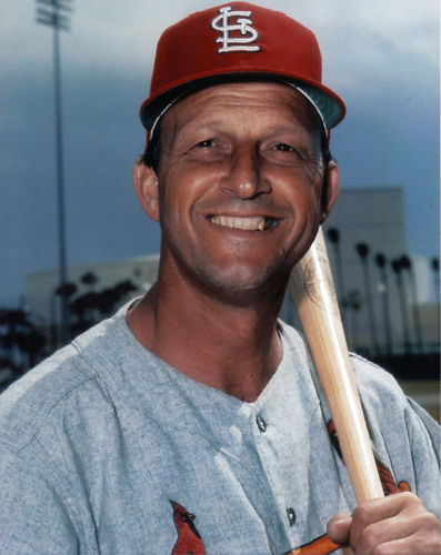 STAN MUSIAL ST. LOUIS CARDINALS VINTAGE ACTION 8x10