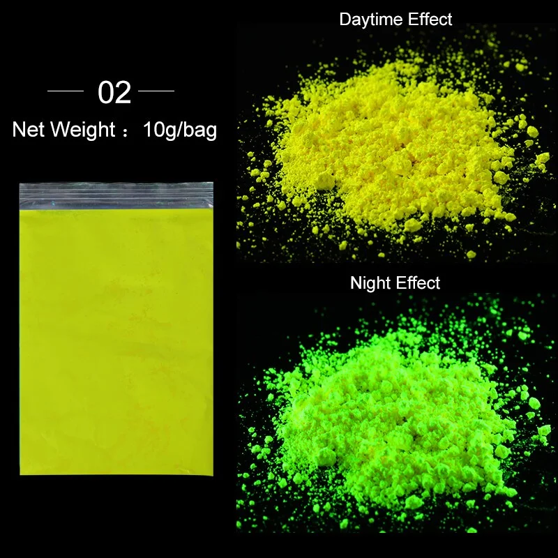 Fluorescent Nail Powder Neon Pigment Powder Nail Glitter Ombre Chrome Dust Gel Polish For 3D Nail Art Decoration-Nail Inspo