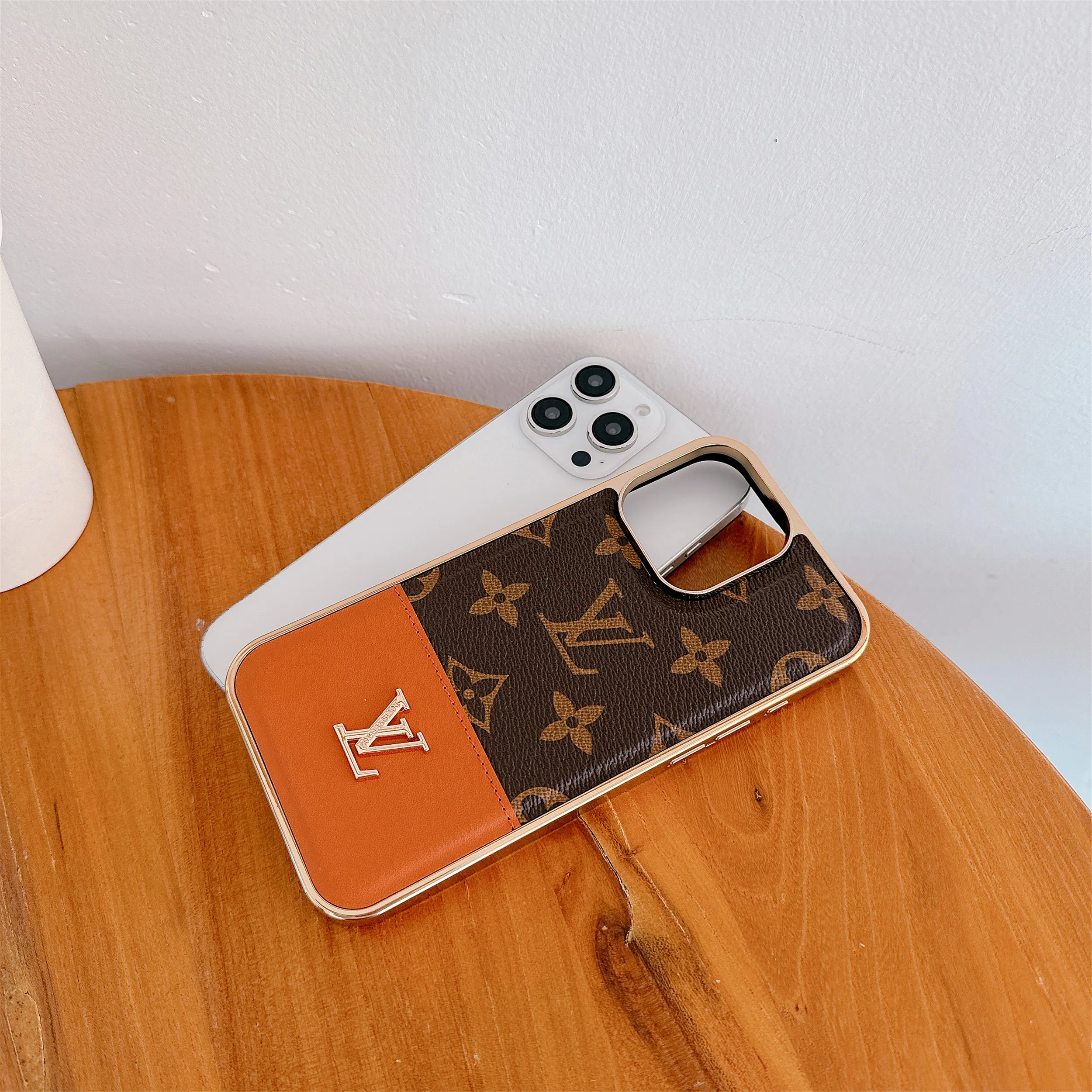 Luxury Electroplated Canvas Louis Vuitton Apple iPhone Cases