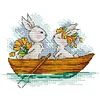 (Multi-Style) Rabbit - 14CT Stamped Cross Stitch 17*15cm(Brand)