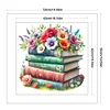 Flowers And Book - 11CT Stamped Cross Stitch - 50*50cm