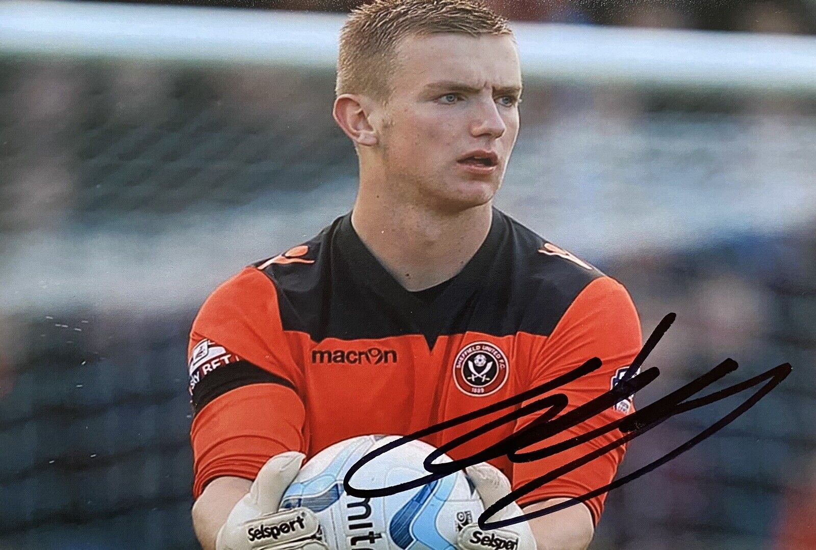 George Long Genuine Hand Signed Sheffield United 6X4 Photo Poster painting
