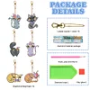 >SALE<6 PCS Double Sided Special Shape Diamond Painting Art Keychain Pendant (Cat)
