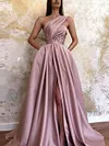 Sexy Asymmetric Style Split-Front Evening Maxi Dreese