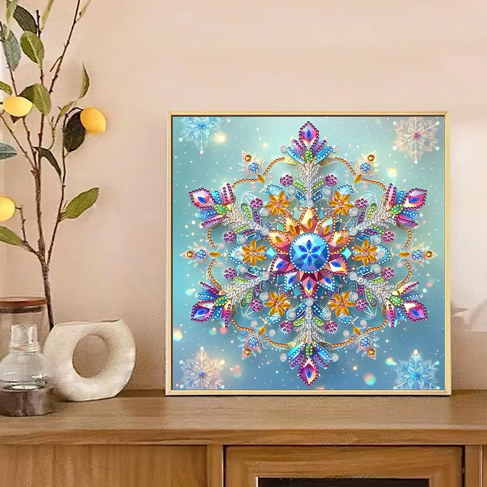Snowflake2 - Partial Special Shaped Drill Diamond Painting Kits (Canvas|30*30cm)