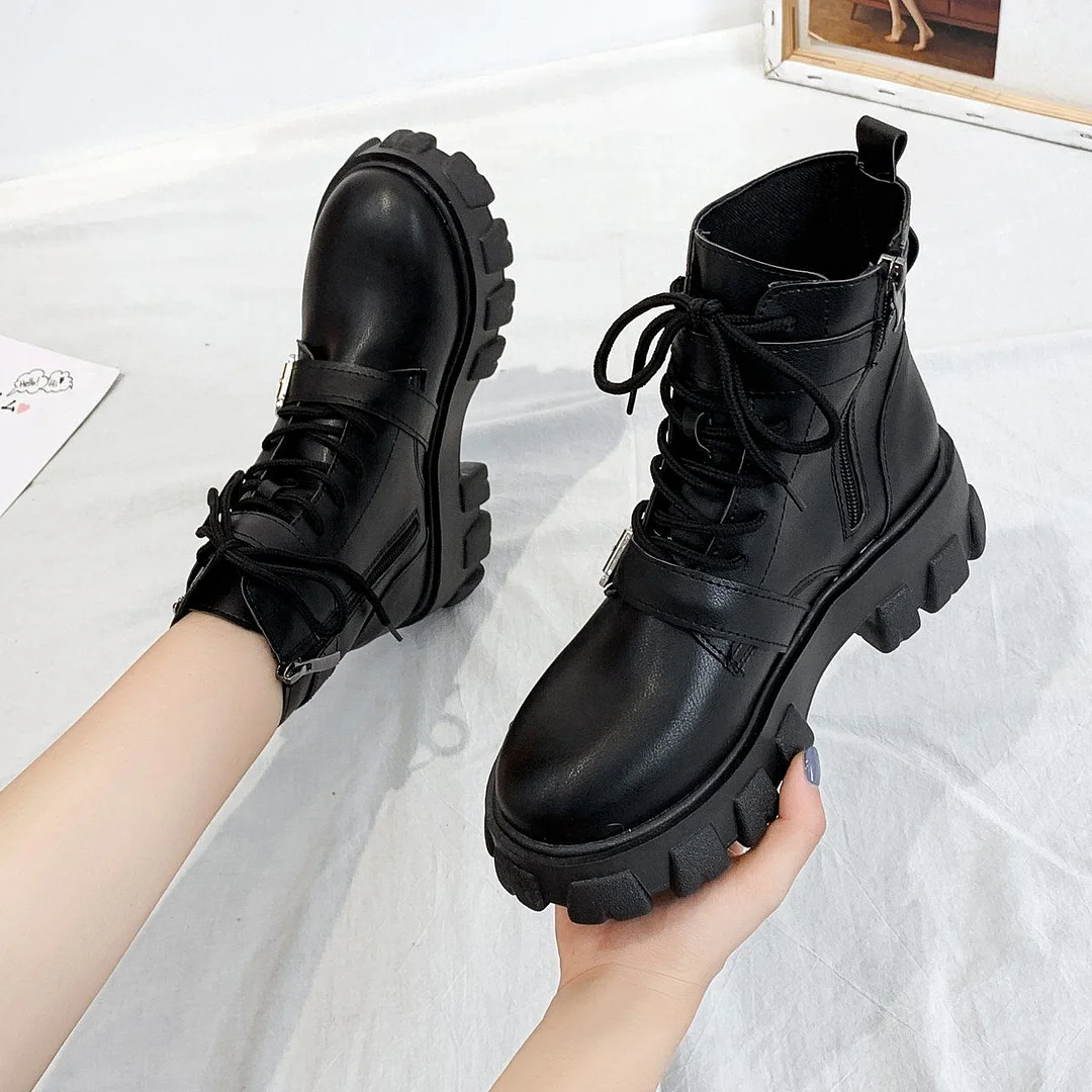 2021 New Fashion Winter Women Boots Warmth Platform Ankle Boots Ankle Women Casual Booties Round Toe Women's Shoes Botas Mujer