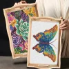 DIY Diamond Painting Decor Wooden Food Tray - Butterfly