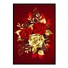 Golden Rose-Full Embroidery 3 Strands 11CT Stamped Cross Stitch-30*60CM-Large Size