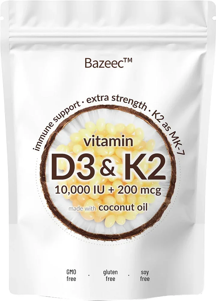 Vitamin D3 K2 Supplement Softgels