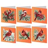 6pcs DIY Diamond Painting Greeting Card Set for Holiday Blessings Christmas Gift