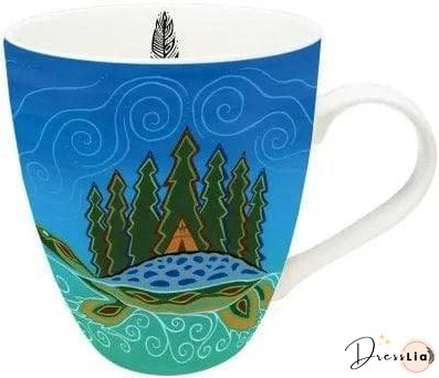 Turtle Island Indigenous Artistry 18 oz. Mug by Artist - Hunter, Patrick