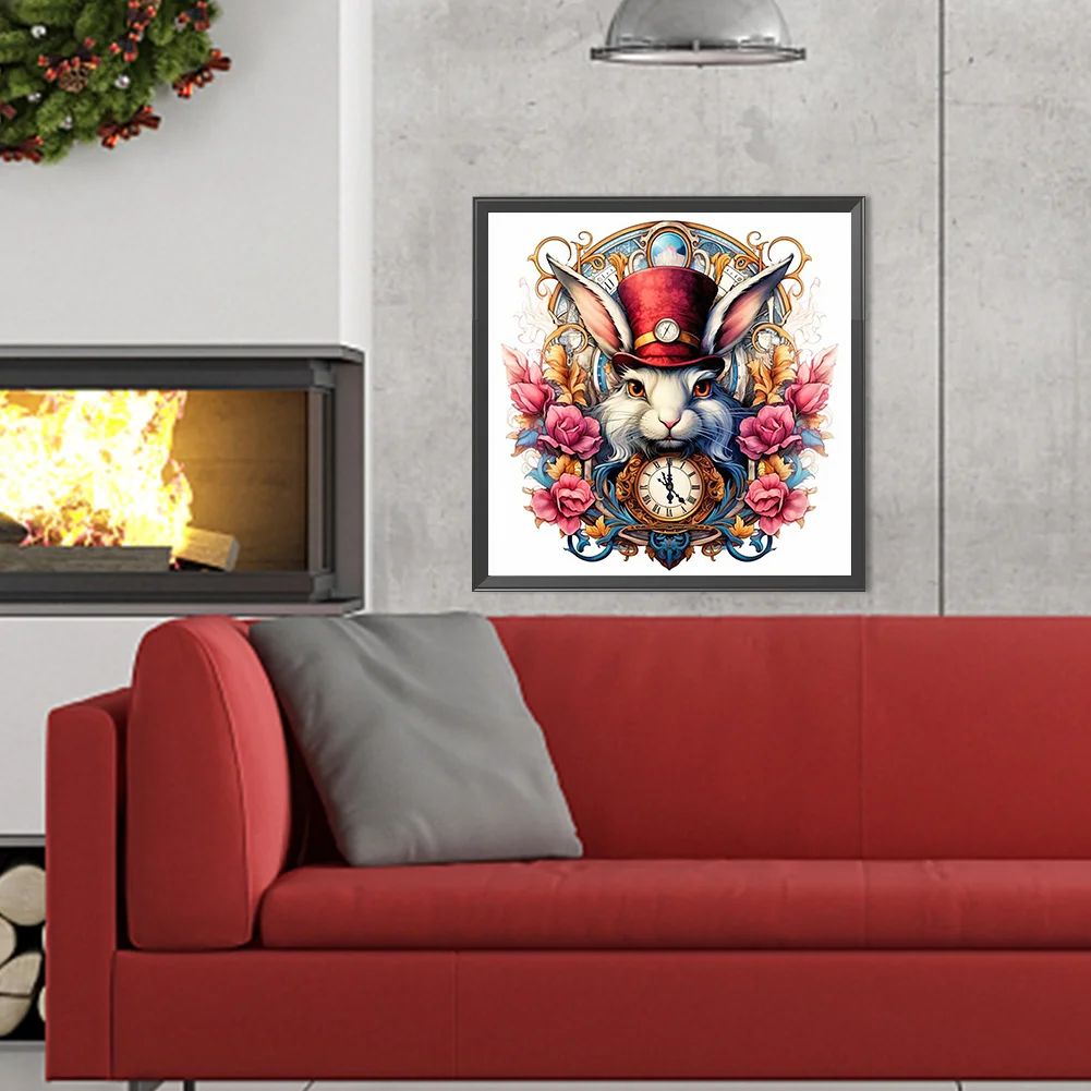 Full Round Diamond Painting 40*40cm - Time And Space Rabbit