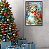Diamond Painting-5D Full Round Drill Christmas Snowman(60*40 cm)