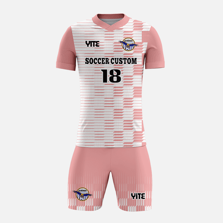 YITE | YTZQ094-White And Pink Soccer Uniforms