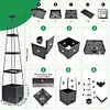 4 Tier Planter Stake Tower with Trellis Tomato Cage Self Watering Indoor Outdoor