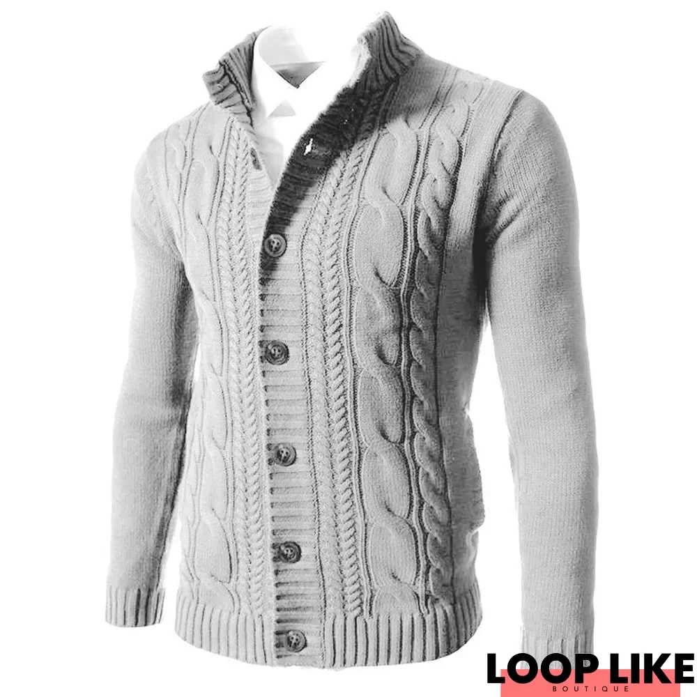 Men's Cardigan Sweater Top