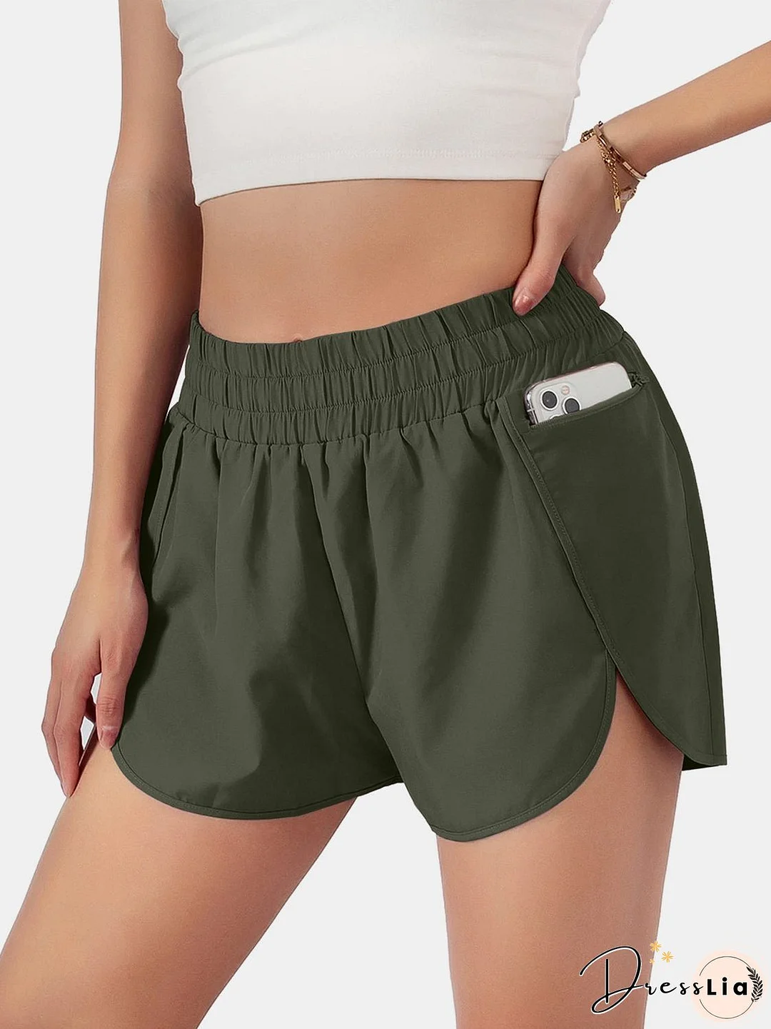 Elastic Waist Active Shorts