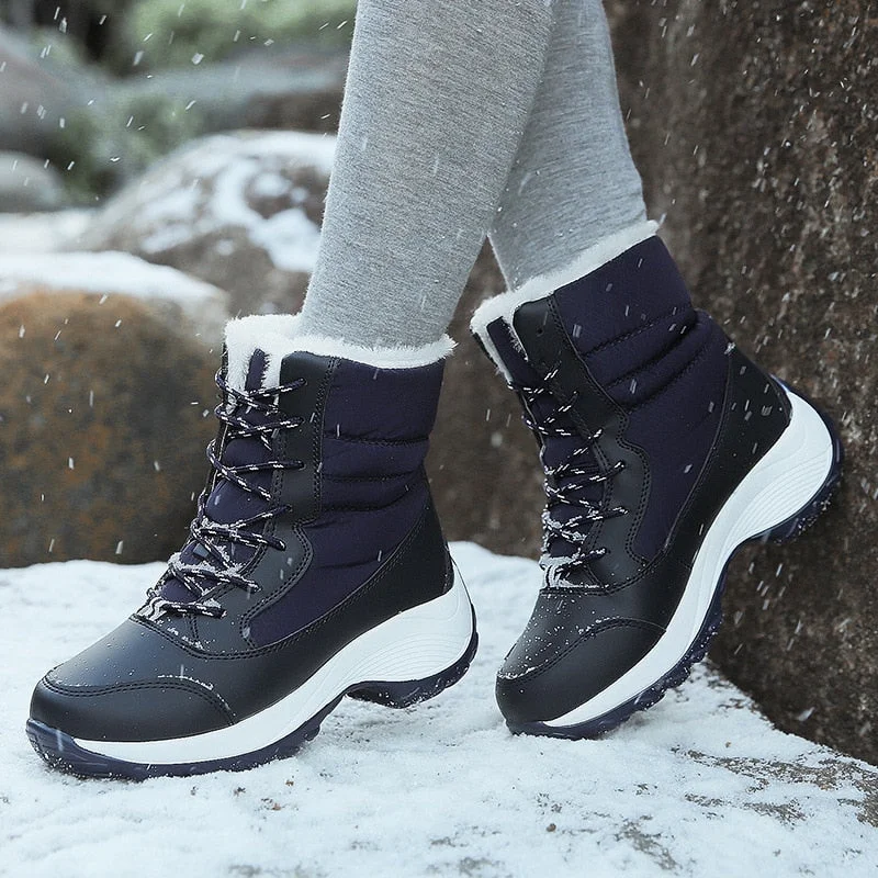 Women Winter Fur Warm Snow Boots Ladies Warm wool booties Ankle Boot Comfortable Shoes plus size 42 Casual Women Mid Boots