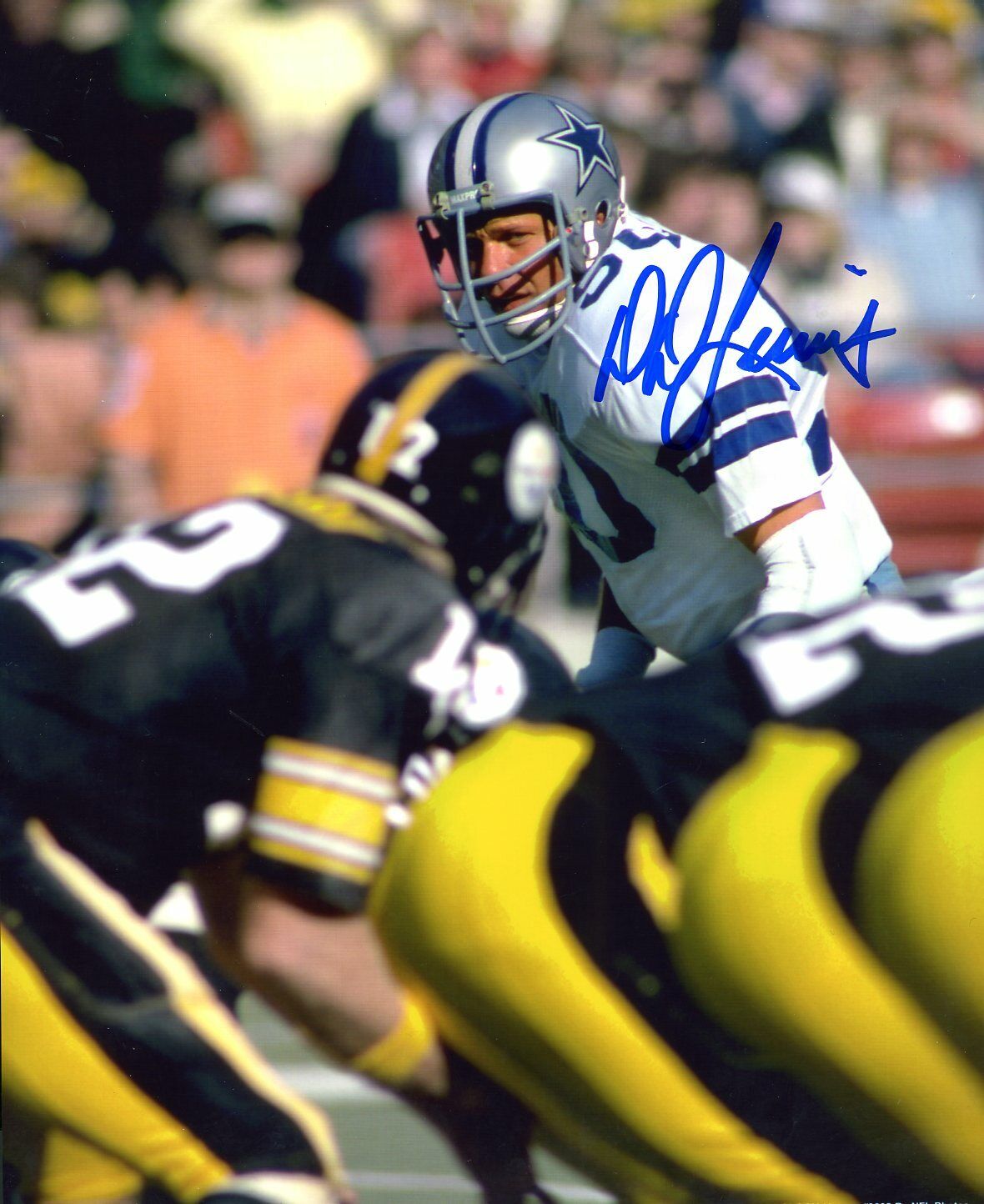 D.D. Lewis autographed 8x10 Dallas Cowboys In Person Huddle #6