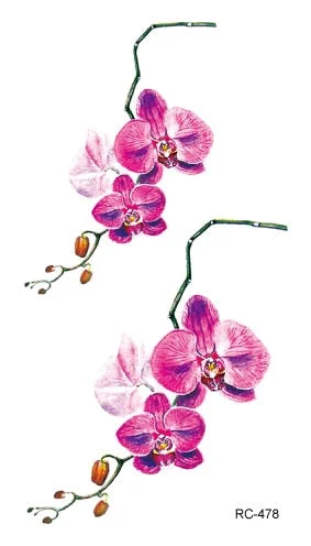 52 Kinds Watercolor Flora Lavender Waterproof Fake Tattoos Temporary Women Arm Chest Ankle Stickers Floral Body Art Tatto Flower