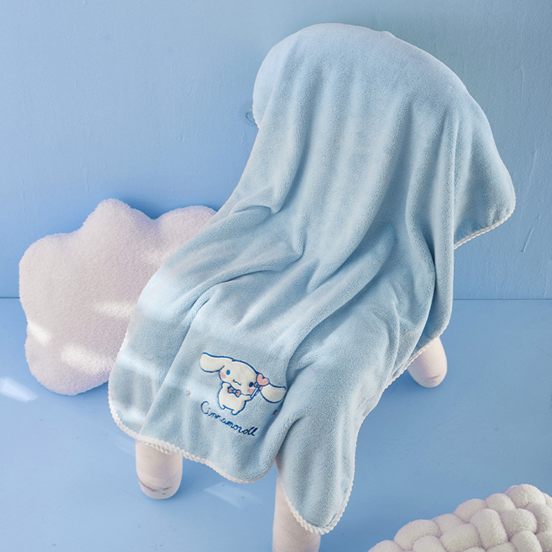 Sanrio Cinnamoroll Bath Towel Face Towel & Dry Hair Cap Set Soft Pure Cotton Gift Idea A Cute Shop - Inspired by You For The Cute Soul 