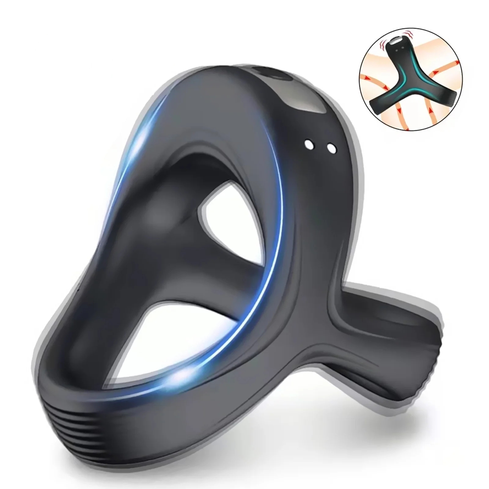 10 Speeds Male Penis Vibrating Cock Ring Vibrator Sex Toys For Men - Rose Toy
