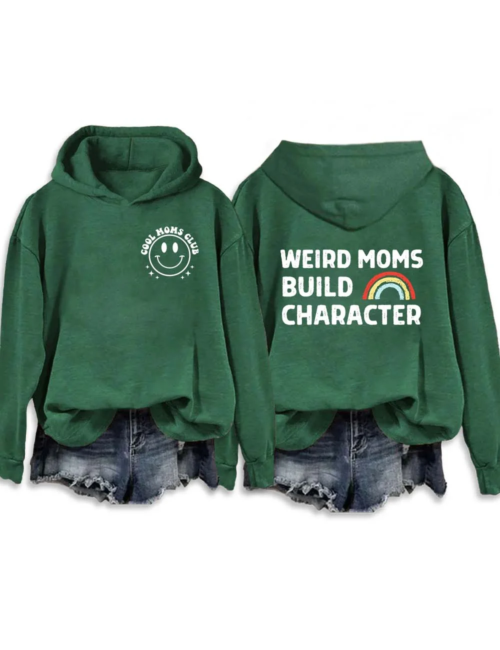Weird Moms Build Character Hoodie