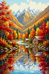 Luxury AB Velvet Diamond Painting Kit - Landscape