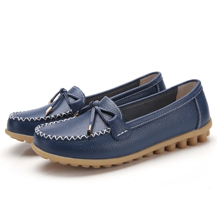 Genuine Leather Fashion Women Flats Ballerina Shoes shopify Stunahome.com