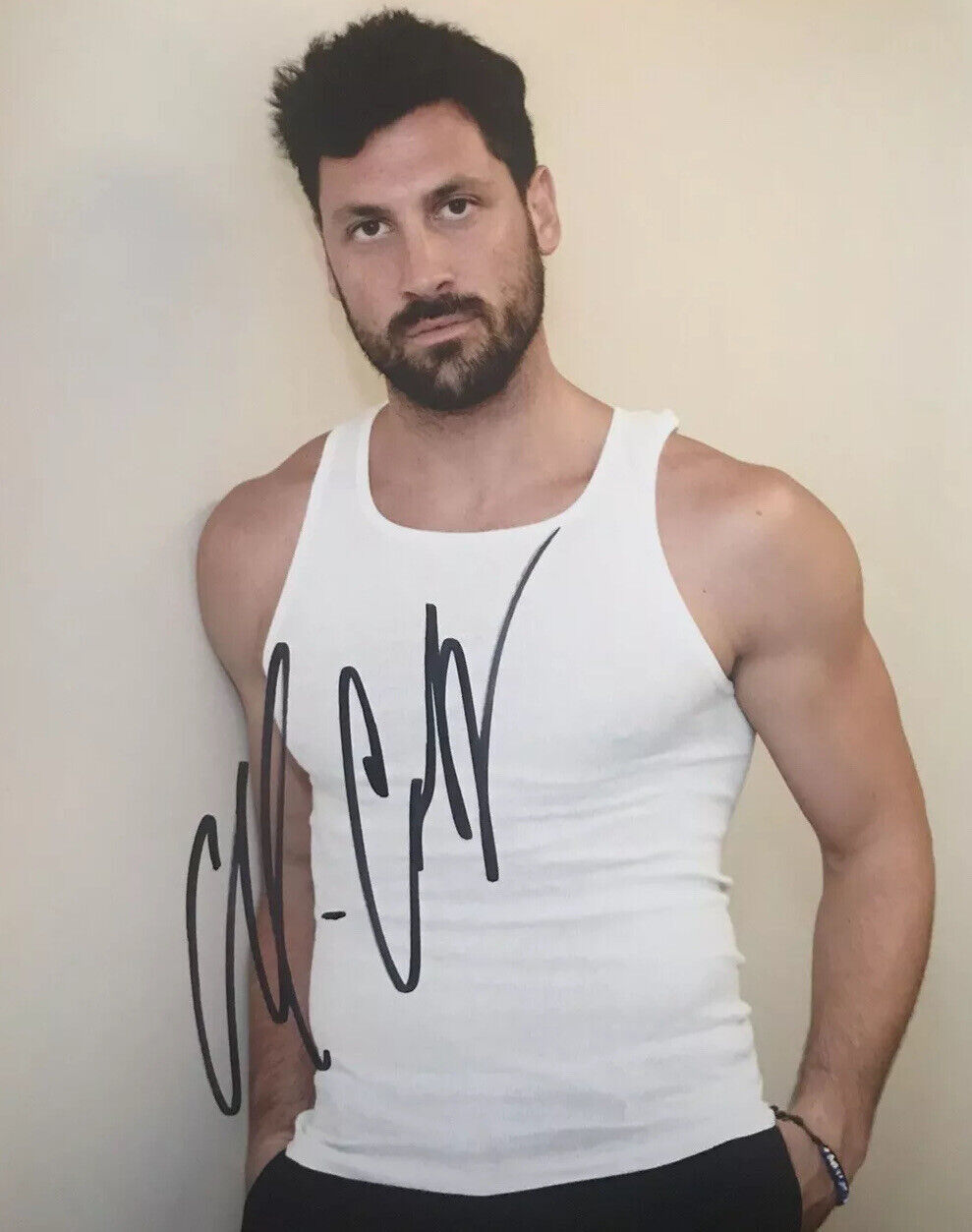 Maksim Chmerkovskiy Signed Autographed 8x10 Sexy Photo Poster painting Dancing With The Stars